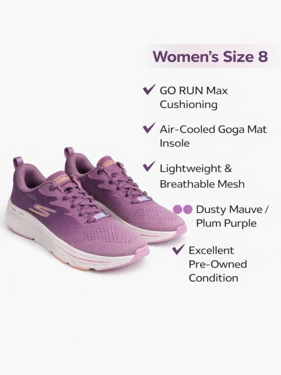 Skechers Shoes - Skechers Go Run Max Cushioning Women’s Size 8 Purple Running Shoes Goga Mat NWT